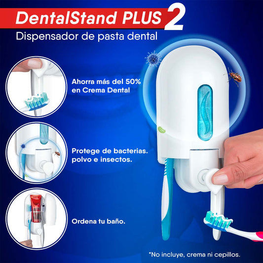 Dispensador de crema dental 2 cepillos